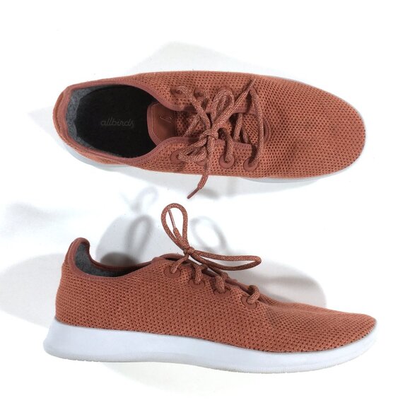 Allbirds Tree Runner Lace Up Sneakers Mens Size 14 Orange Knit - Picture 1 of 9